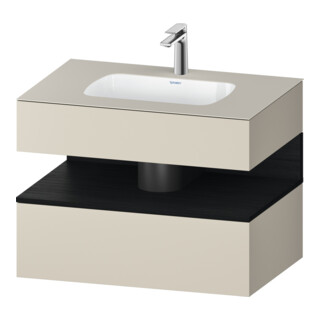 Duravit Einbauwaschtisch-Möbel-Set Qatego 80x55x60cm, E sw/tau m, Kon-WTU, B