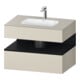 Duravit Einbauwaschtisch-Möbel-Set Qatego 80x55x60cm, E sw/tau m, Kon-WTU, B-1