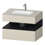 Duravit Einbauwaschtisch-Möbel-Set Qatego 80x55x60cm, E sw/tau m, Kon-WTU, B