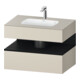 Duravit Einbauwaschtisch-Möbel-Set Qatego 80x55x60cm, E sw/tau matt, Konsolen-Waschtischunterbau-1