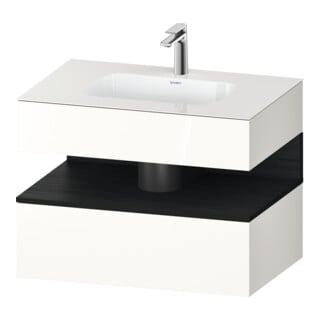 Duravit Einbauwaschtisch-Möbel-Set Qatego 80x55x60cm, E sw/we g, Kon-WTU, Nischenb