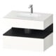Duravit Einbauwaschtisch-Möbel-Set Qatego 80x55x60cm, E sw/we g, Kon-WTU, Nischenb-1