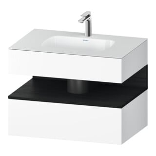 Duravit Einbauwaschtisch-Möbel-Set Qatego 80x55x60cm, E sw/we m, Kon-WTU, Nischenb