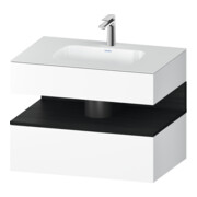 Duravit Einbauwaschtisch-Möbel-Set Qatego 80x55x60cm, E sw/we m, Kon-WTU, Nischenb