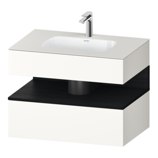 Duravit Einbauwaschtisch-Möbel-Set Qatego 80x55x60cm, E sw/we m, Kon-WTU, Nischenb