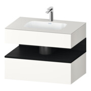 Duravit Einbauwaschtisch-Möbel-Set Qatego 80x55x60cm, E sw/we m, Kon-WTU, Nischenb