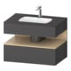 Duravit Einbauwaschtisch-Möbel-Set Qatego 80x55x60cm, Ei nat/grap ma, Konsolen-Waschtischunterbau-1