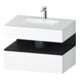 Duravit Einbauwaschtisch-Möbel-Set Qatego 80x55x60cm, Ei sw/we ma, Konsolen-Waschtischunterbau-1