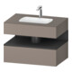 Duravit Einbauwaschtisch-Möbel-Set Qatego 80x55x60cm, gra m/ba m, Kon-WTU, B-1