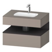 Duravit Einbauwaschtisch-Möbel-Set Qatego 80x55x60cm, gra m/ba m, Kon-WTU, B