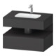 Duravit Einbauwaschtisch-Möbel-Set Qatego 80x55x60cm, gra m/Gr m, Kon-WTU, B-1