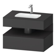 Duravit Einbauwaschtisch-Möbel-Set Qatego 80x55x60cm, gra m/Gr m, Kon-WTU, B