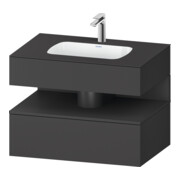 Duravit Einbauwaschtisch-Möbel-Set Qatego 80x55x60cm, gra m, Kon-WTU, Nischenb