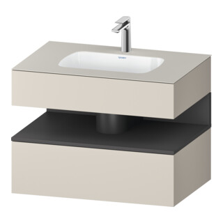 Duravit Einbauwaschtisch-Möbel-Set Qatego 80x55x60cm, gra m/ta m, Kon-WTU, B