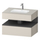 Duravit Einbauwaschtisch-Möbel-Set Qatego 80x55x60cm, gra m/ta m, Kon-WTU, B-1