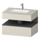 Duravit Einbauwaschtisch-Möbel-Set Qatego 80x55x60cm, gra m/ta m, Kon-WTU, B-1