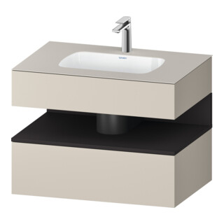 Duravit Einbauwaschtisch-Möbel-Set Qatego 80x55x60cm, gra m/ta m, Kon-WTU, B