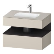 Duravit Einbauwaschtisch-Möbel-Set Qatego 80x55x60cm, gra m/ta m, Kon-WTU, B