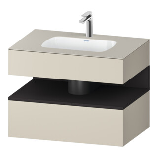 Duravit Einbauwaschtisch-Möbel-Set Qatego 80x55x60cm, gra m/ta m, Kon-WTU, B