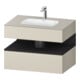 Duravit Einbauwaschtisch-Möbel-Set Qatego 80x55x60cm, gra m/ta m, Kon-WTU, B-1