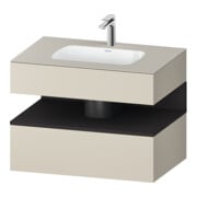 Duravit Einbauwaschtisch-Möbel-Set Qatego 80x55x60cm, gra m/ta m, Kon-WTU, B