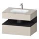 Duravit Einbauwaschtisch-Möbel-Set Qatego 80x55x60cm, gra m/ta ma, Konsolen-Waschtischunterbau-1