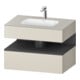 Duravit Einbauwaschtisch-Möbel-Set Qatego 80x55x60cm, gra m/tau matt, Konsolen-Waschtischunterbau-1