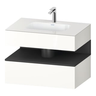 Duravit Einbauwaschtisch-Möbel-Set Qatego 80x55x60cm, gra m/we g, Kon-WTU, B