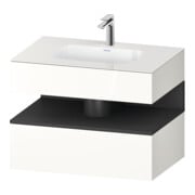 Duravit Einbauwaschtisch-Möbel-Set Qatego 80x55x60cm, gra m/we g, Kon-WTU, B-1