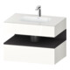 Duravit Einbauwaschtisch-Möbel-Set Qatego 80x55x60cm, gra m/we g, Kon-WTU, B-1