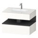 Duravit Einbauwaschtisch-Möbel-Set Qatego 80x55x60cm, gra m/we hgl, Konsolen-Waschtischunterbau-1