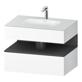 Duravit Einbauwaschtisch-Möbel-Set Qatego 80x55x60cm, gra m/we m, Kon-WTU, B