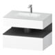 Duravit Einbauwaschtisch-Möbel-Set Qatego 80x55x60cm, gra m/we m, Kon-WTU, B-1