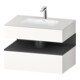 Duravit Einbauwaschtisch-Möbel-Set Qatego 80x55x60cm, gra m/we m, Kon-WTU, B-1