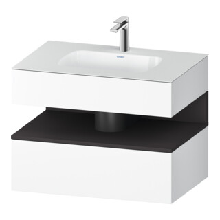 Duravit Einbauwaschtisch-Möbel-Set Qatego 80x55x60cm, gra m/we m, Kon-WTU, B