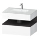 Duravit Einbauwaschtisch-Möbel-Set Qatego 80x55x60cm, gra m/we m, Kon-WTU, B-1
