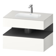 Duravit Einbauwaschtisch-Möbel-Set Qatego 80x55x60cm, gra m/we matt, Konsolen-Waschtischunterbau
