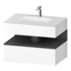 Duravit Einbauwaschtisch-Möbel-Set Qatego 80x55x60cm, gra matt/we ma, Konsolen-Waschtischunterbau-1