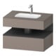 Duravit Einbauwaschtisch-Möbel-Set Qatego 80x55x60cm, graph m/bas ma, Konsolen-Waschtischunterbau-1