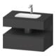 Duravit Einbauwaschtisch-Möbel-Set Qatego 80x55x60cm, graph ma, Konsolen-Waschtischunterbau-1
