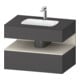 Duravit Einbauwaschtisch-Möbel-Set Qatego 80x55x60cm, T m/Gr m, Kon-WTU, Nischenb-1