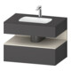 Duravit Einbauwaschtisch-Möbel-Set Qatego 80x55x60cm, T m/Gr ma, Konsolen-Waschtischunterbau-1