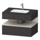 Duravit Einbauwaschtisch-Möbel-Set Qatego 80x55x60cm, T m/Grap matt, Konsolen-Waschtischunterbau-1