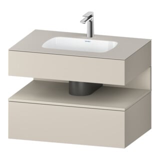 Duravit Einbauwaschtisch-Möbel-Set Qatego 80x55x60cm, T m/ta ma, Konsolen-Waschtischunterbau