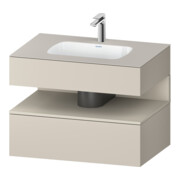Duravit Einbauwaschtisch-Möbel-Set Qatego 80x55x60cm, T m/ta ma, Konsolen-Waschtischunterbau