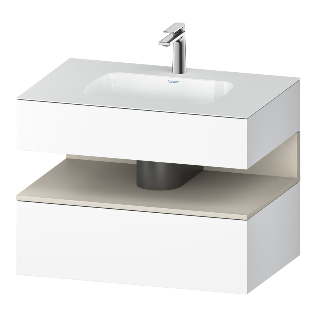 Duravit Einbauwaschtisch-Möbel-Set Qatego 80x55x60cm, T m/we m, Kon-WTU, Nischenb