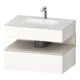 Duravit Einbauwaschtisch-Möbel-Set Qatego 80x55x60cm, T matt/we matt, Konsolen-Waschtischunterbau-1