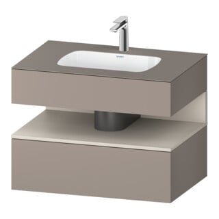 Duravit Einbauwaschtisch-Möbel-Set Qatego 80x55x60cm, Tau m/bas ma, Konsolen-Waschtischunterbau