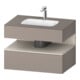 Duravit Einbauwaschtisch-Möbel-Set Qatego 80x55x60cm, Tau m/bas ma, Konsolen-Waschtischunterbau-1