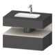 Duravit Einbauwaschtisch-Möbel-Set Qatego 80x55x60cm, Tau m/Grap ma, Konsolen-Waschtischunterbau-1